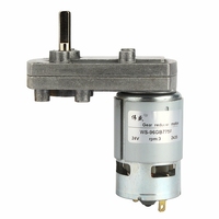 775 DC Reduction Gear Motor Right Angle Micro Slow Speed 12V 24V 3-64rpm 21-42W Universal High-Precision Reducer