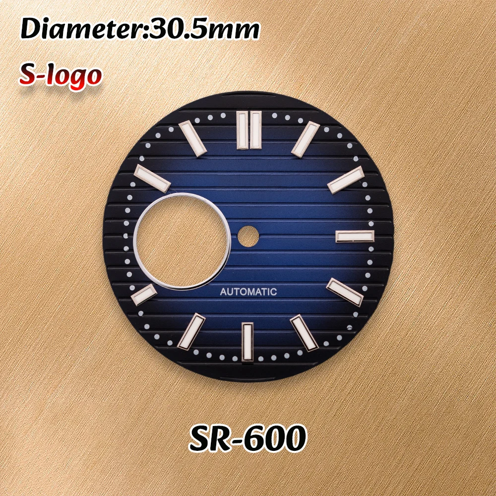 NH38 Movement S Logo 30.5mm Nautilus Hollow Dial Green Luminous Watches for men Watch Modification Accessories