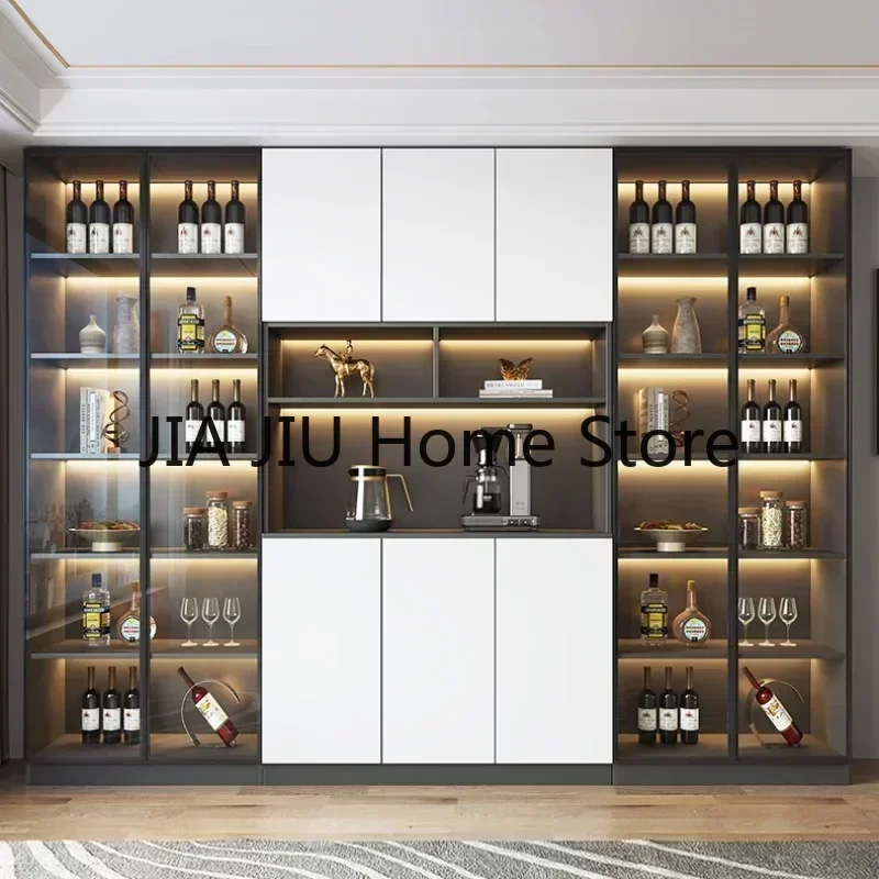 

Wooden Wall Wine Cabinet Living Room Modern Simplicity High Home Storage Botellero Vino Restaurant Wine Cabinet Furniture QF50JG