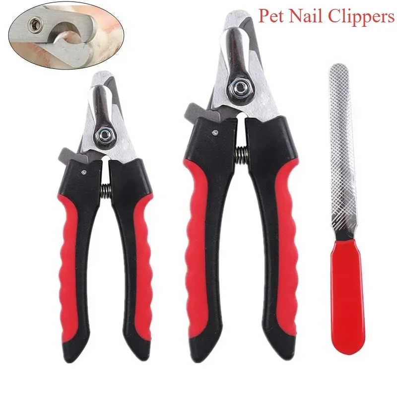 Pet Nail Clippers with Sickle Dog Cat Nail Trimmer Labor and Time Saving Stainless Steel Manicure Scissors Pet Grooming Supplies