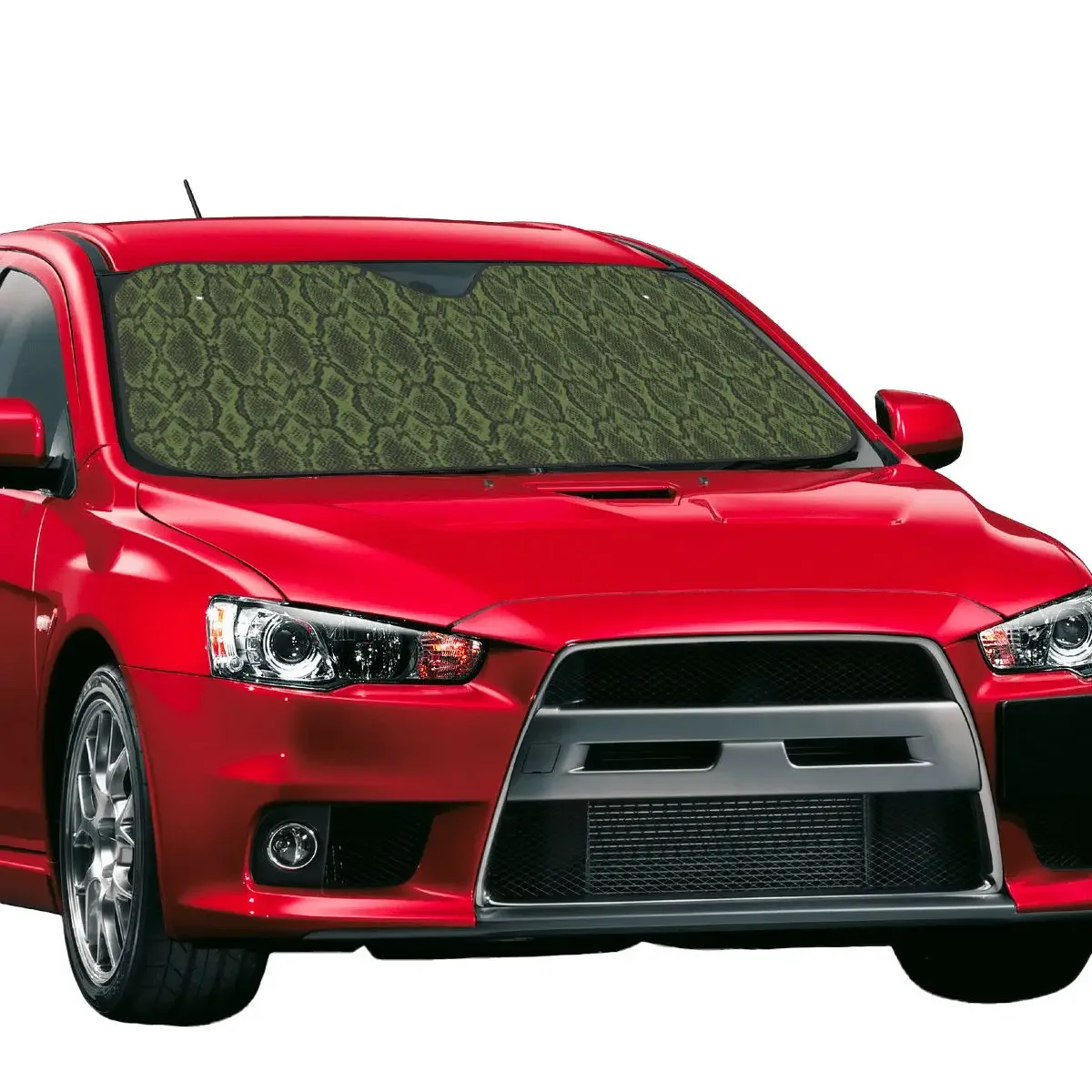 Snake Skin Pattern Retor Novelty Sunshade Windscreen 76x140cm Aluminium Foil Sun Visor Accessories Covers image 5