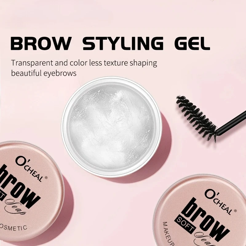 Gel de estilismo para cejas 3D, cera para cejas salvajes, resistente al agua, de larga duración, maquillaje para dar forma a las cejas, jabón para esculpir, cosméticos fáciles de usar