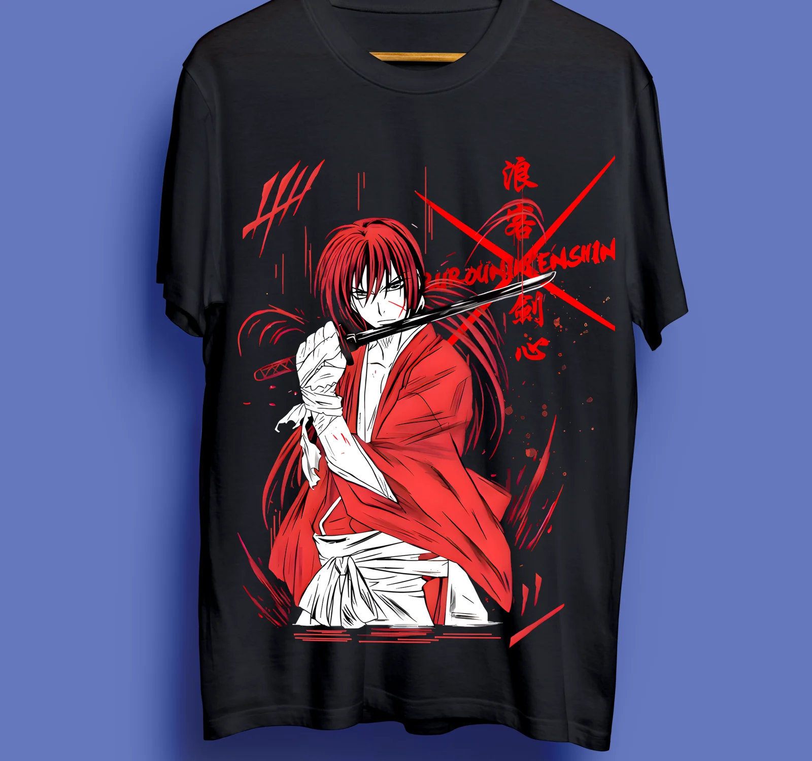 Rurouni Kenshin T-Shirt Samurai Anime Himura Sagara Yukishiro Sweater Soft Tee