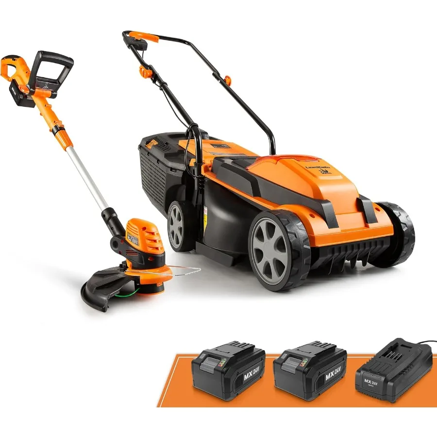 20VMWGT 24V Max 13 بوصة جزازة العشب وأداة تشذيب العشب 10 بوصة مع بطاريات وشاحن 2x4.0Ah #1