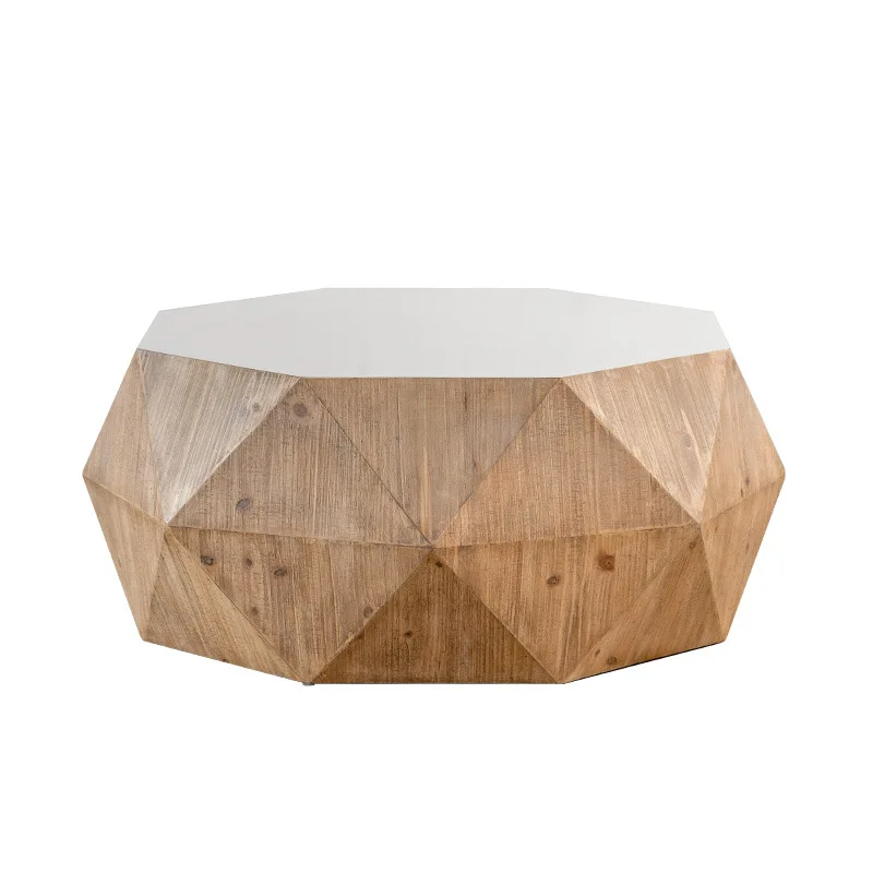 Solid wood coffee table, modern small apartment Internet celebrity coffee table, bed and breakfast furniture living room decor