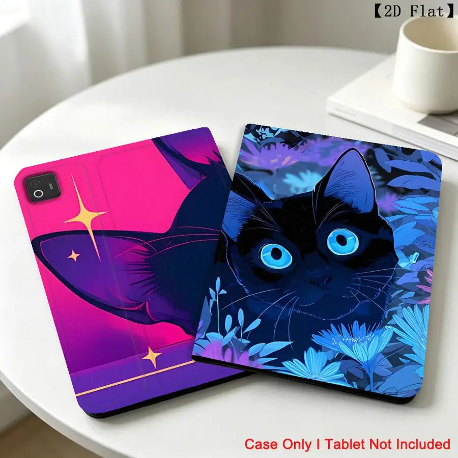 Cartoon Cute Cat With Pencil Holder Case for Xiaomi Pad 6s Pro 7 Ultra Pad 5 6 7 8 Pro Redmi Pad SE K Pad 8.8 9.7 12.4 Inch