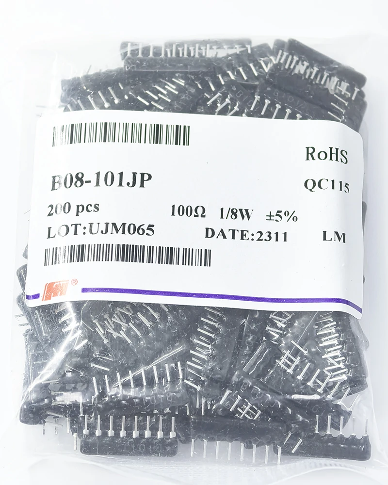 1/8W 100R-47K 8Pin A type B type DIP 8P 10K RESISTOR NETWORK 8A103G 8A103J A08-103 B08-103 x 200pcs