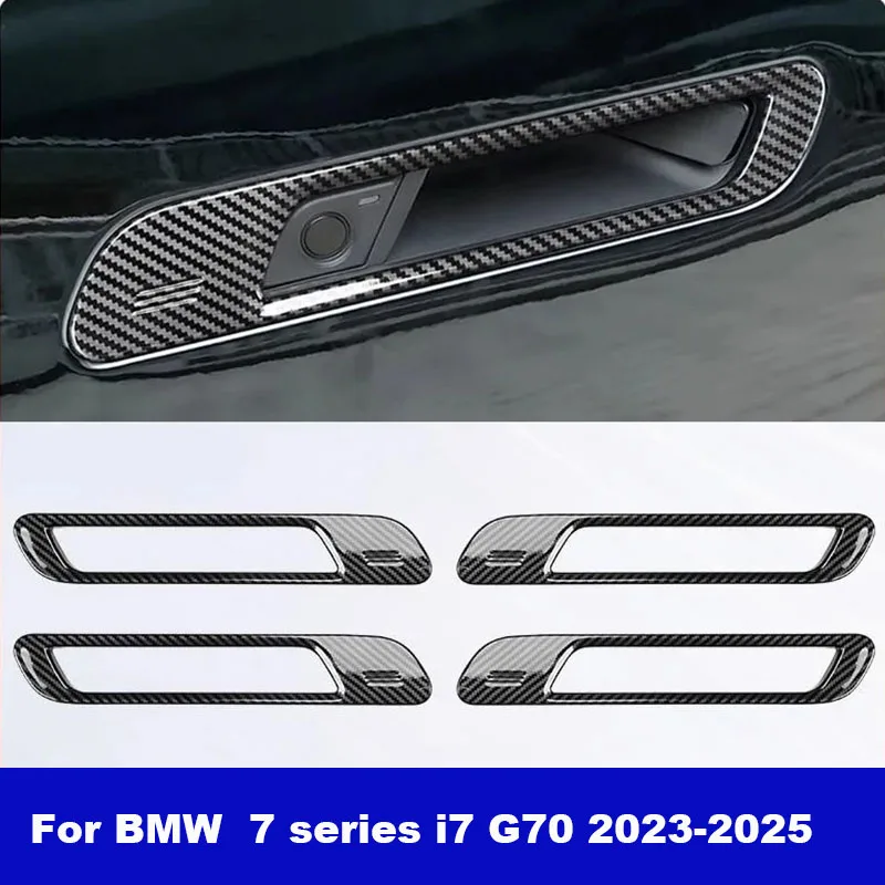

4pcs Car Door Handle Cover door handle bowl sticker protector anti-scratch cover trim For BMW BMW 7 series i7 G70 2023-2025