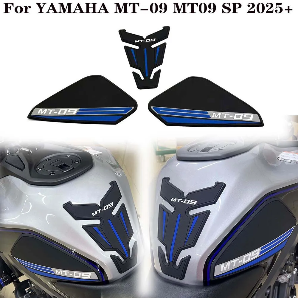 

Для MT 09 SP 2025 + мотоциклетная наклейка из эпоксидной смолы, наклейка MT-09 SP, нескользящая боковая защитная накладка для топливного бака