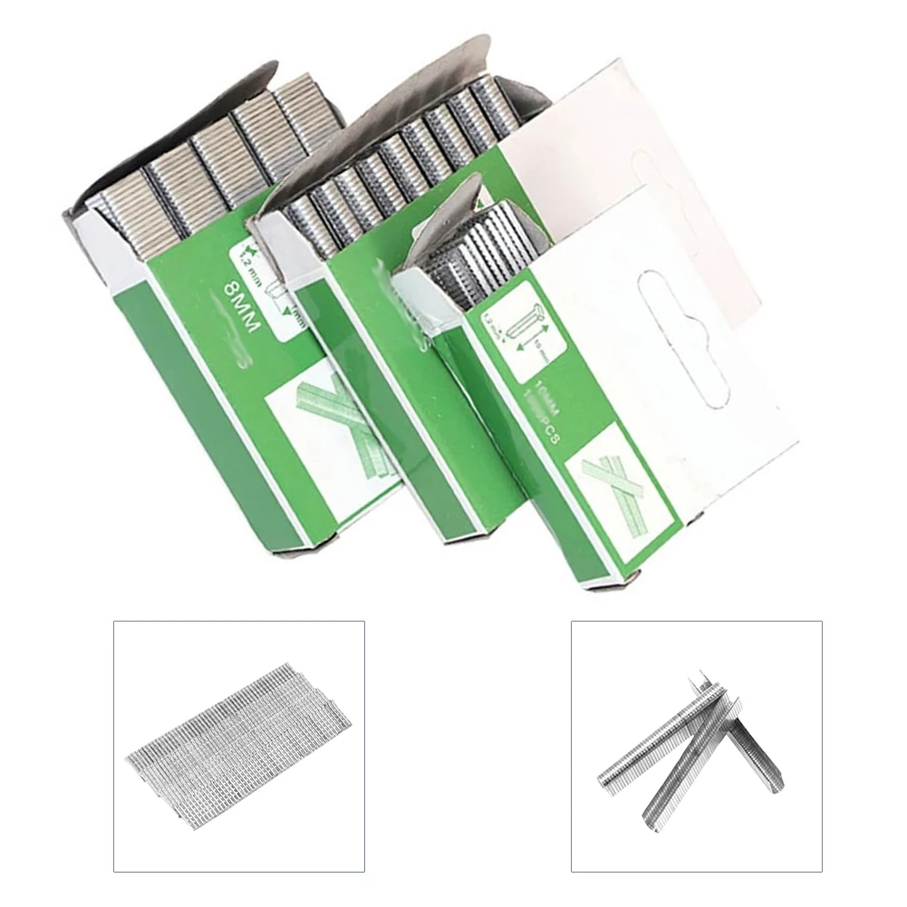 600pcs U/ Door /T Shaped Staples Nails 12mm/8mm/10mm For Staple Gun Stapler DIY Home Gardening Workshop Nail Shaped Stapler