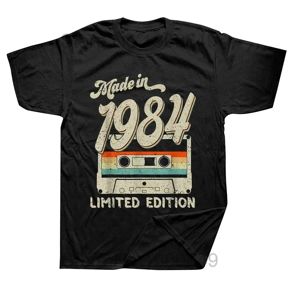 1984 40 Years Birthday Anniversary T-shirt for Men and Women Limited Edition Retro Cotton Shirt Short Sleeve Gift