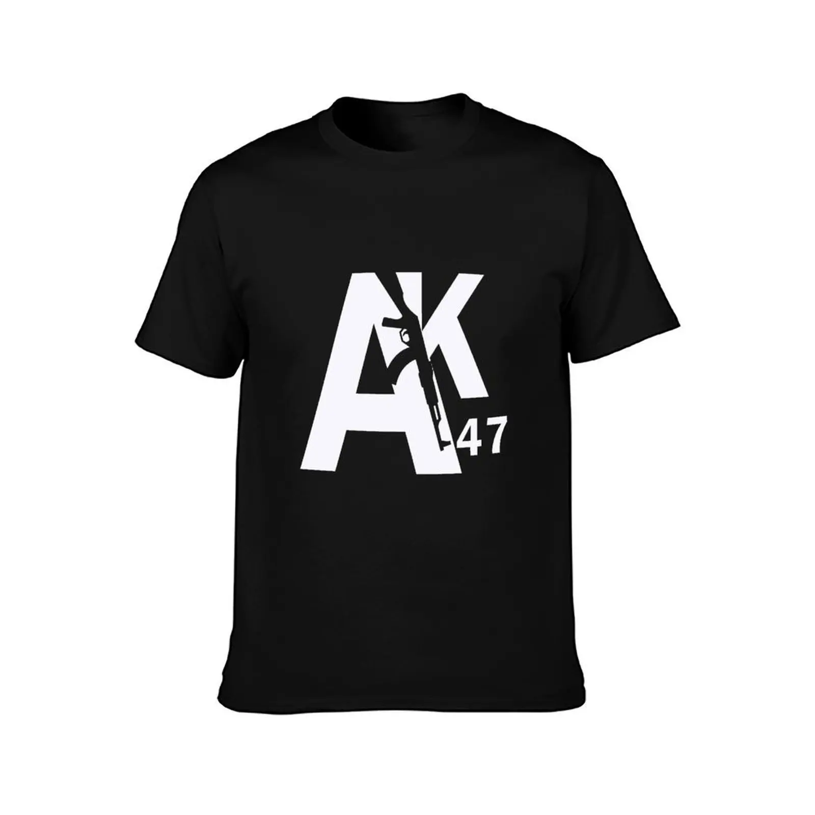 The AK-47 Kalashnikov rifle T-Shirt Summer Casual Cotton Tee Oversized Streetwear Tops Vintage Graphic Print 100% Cotton