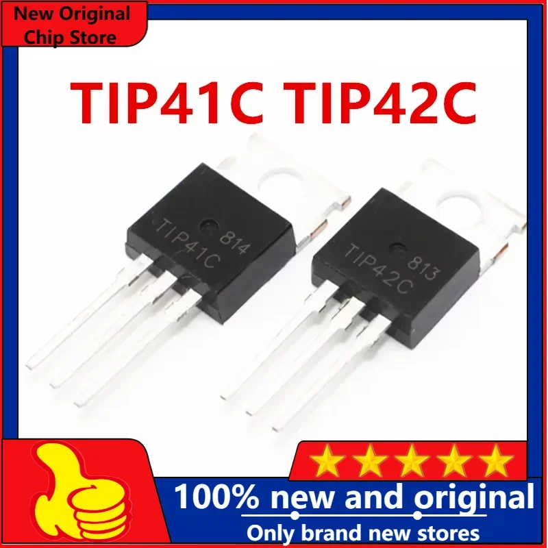 10PCS/Lot 100% Real Original New Imported TIP41C TIP42C TlP41C TlP42C TIP41 TIP42 TO-220 Darlington Transistor