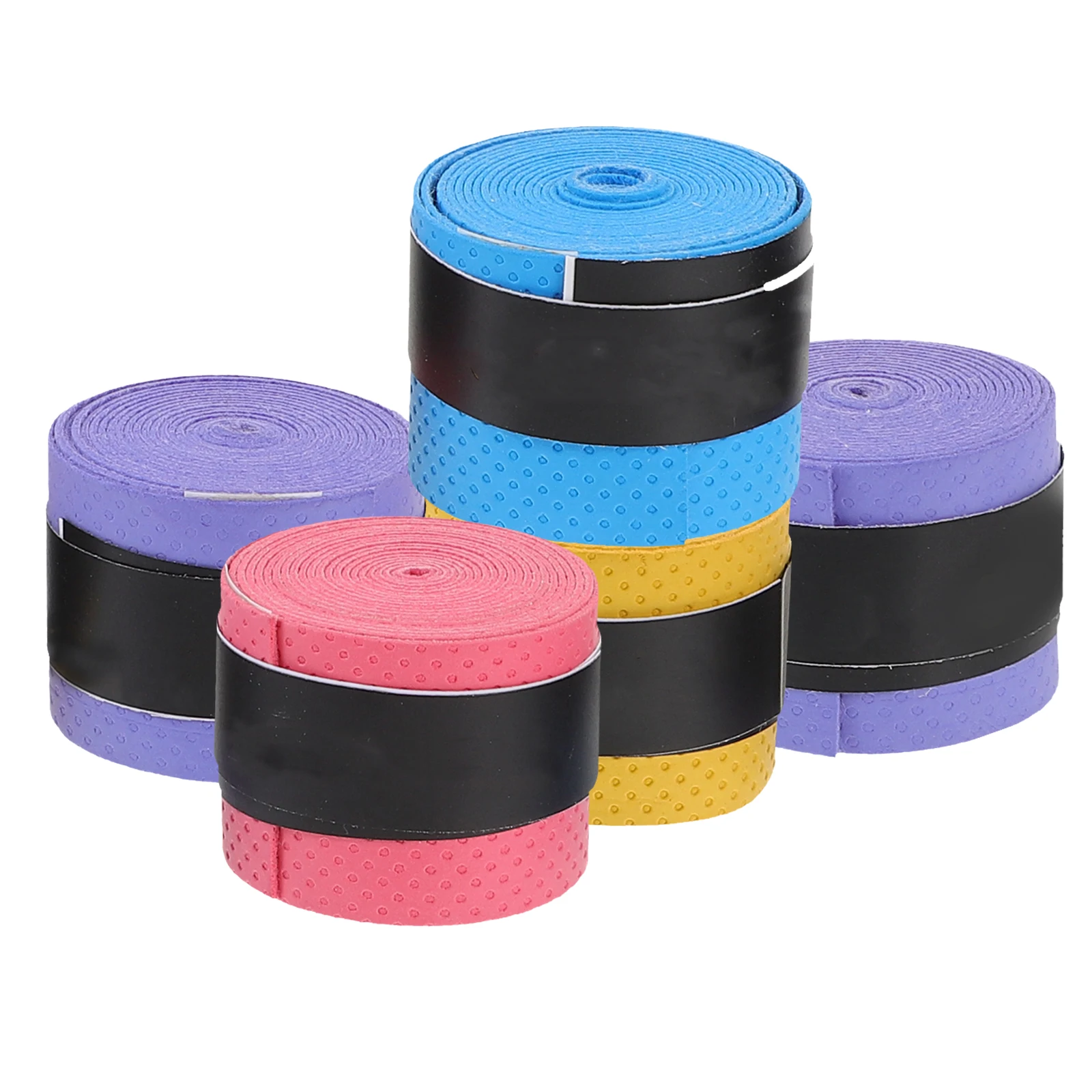 5Pcs Breathable Fishing Rod Handle Wrap PU Grip Tape Sweat Absorbing for Racket Bike Handlebar Anti Vibration Comfortable Hold