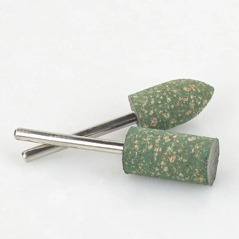 Mola in gomma montata su sesamo da 3-25mm testa di lucidatura con gambo da 2.35/3.0mm per smerigliatrice elettrica lucidatura Burr metallo legno pietra