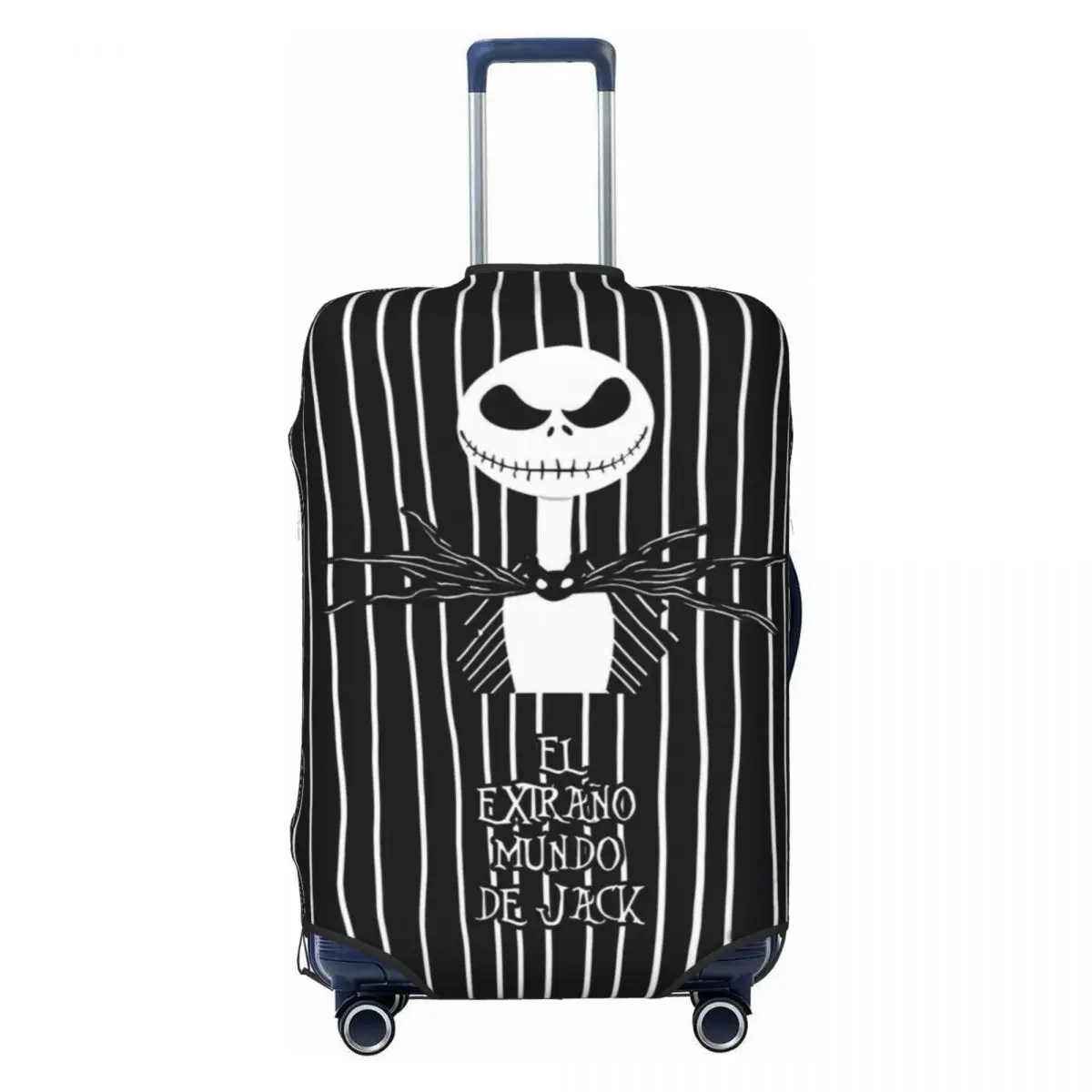 

Custom Tim Burton Christmas Horror Movie Jack Skellingtons Luggage Cover Elastic Travel Suitcase Covers Suit For 18-32 inch