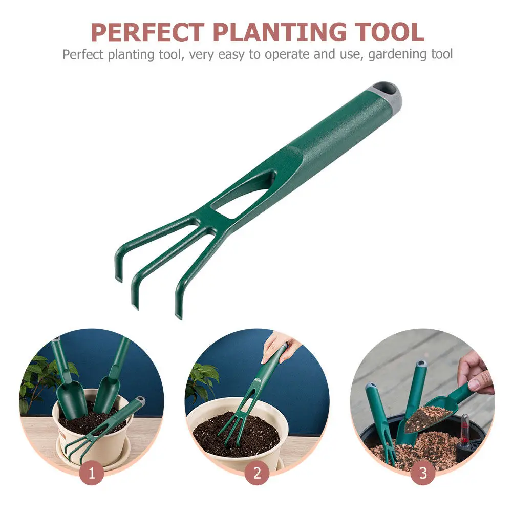 Garden Grass Remover Soil Loosening Rake Plastic Gardening Supply Lightweight Compact Strong for Flower Vegetable Planting Yard