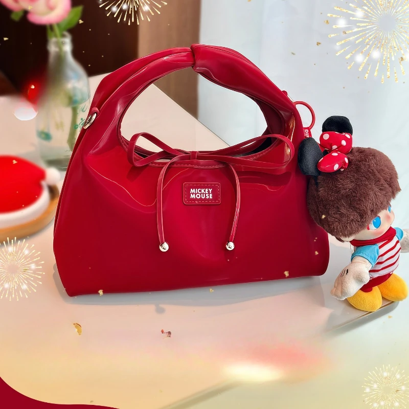 

Disney Mickey New Women's Crossbody Bag Fashion High Quality Women's Handbag Solid Color Versatile Multi Functional Storage Bag