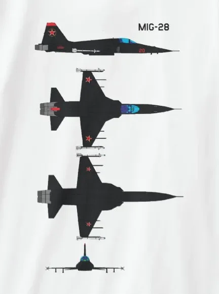 

Russian MiG 28 Jet Plane T-Shirt 100% Cotton O-Neck Short Sleeve Summer Casual Mens T-shirt Streetwear