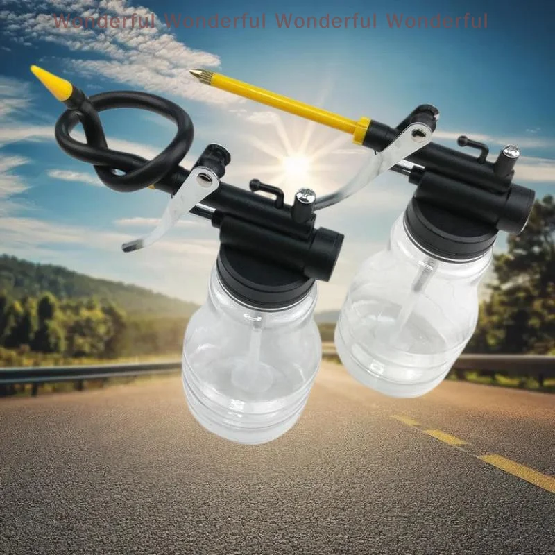 Unit Transparent High-Pressure Pump Oil Dispenser, 250ml/350ml Lubricant Can, Plastic Machine Grease Injector