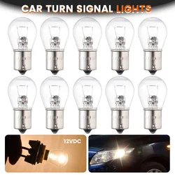 5/10PCS Signal Lamp Car Turn Signal Lights S25 1156 1141 BA15S Car Halogen Bulb Turn Singal light Reverse Lamp Yellow Bulb DC12V