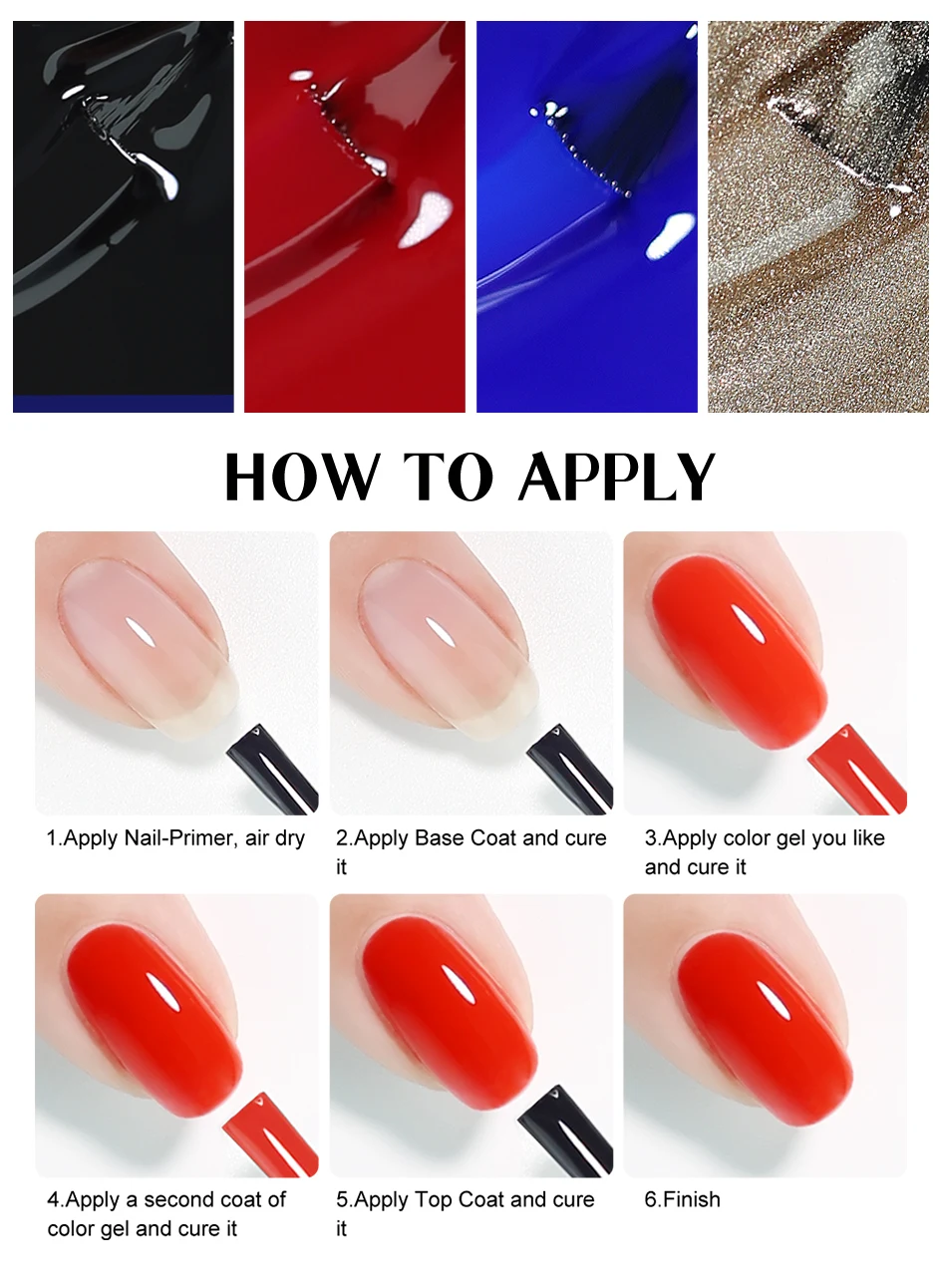 Arte Clavo Gel-Nagellack, 400 Farben, 15 ml, semi-permanenter Gel-Lack, Basis-Decklack, Nagelkunst, Maniküre, Soak Off-LED, UV-Salon-Gel – Detail 13