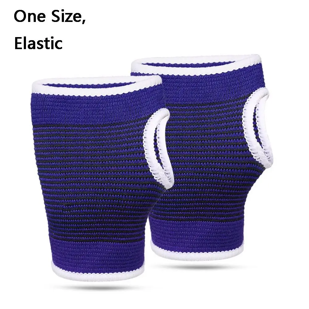 2 قطع البوليستر القطن مطاطا معصمه مكافحة التواء الأزرق المعصم دعم قابل للتعديل مطاطا الضغط التواء استقرار الأشرطة #6
