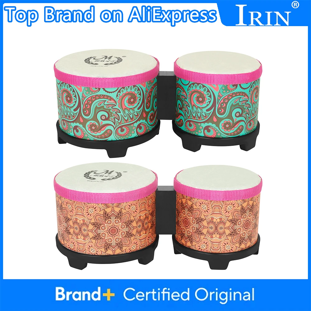 

Барабан IRIN Bongo, 5/6 дюймов, соединенный ручной барабан, настраиваемый африканский барабан, профессиональный ударный инструмент для взрослых и начинающих