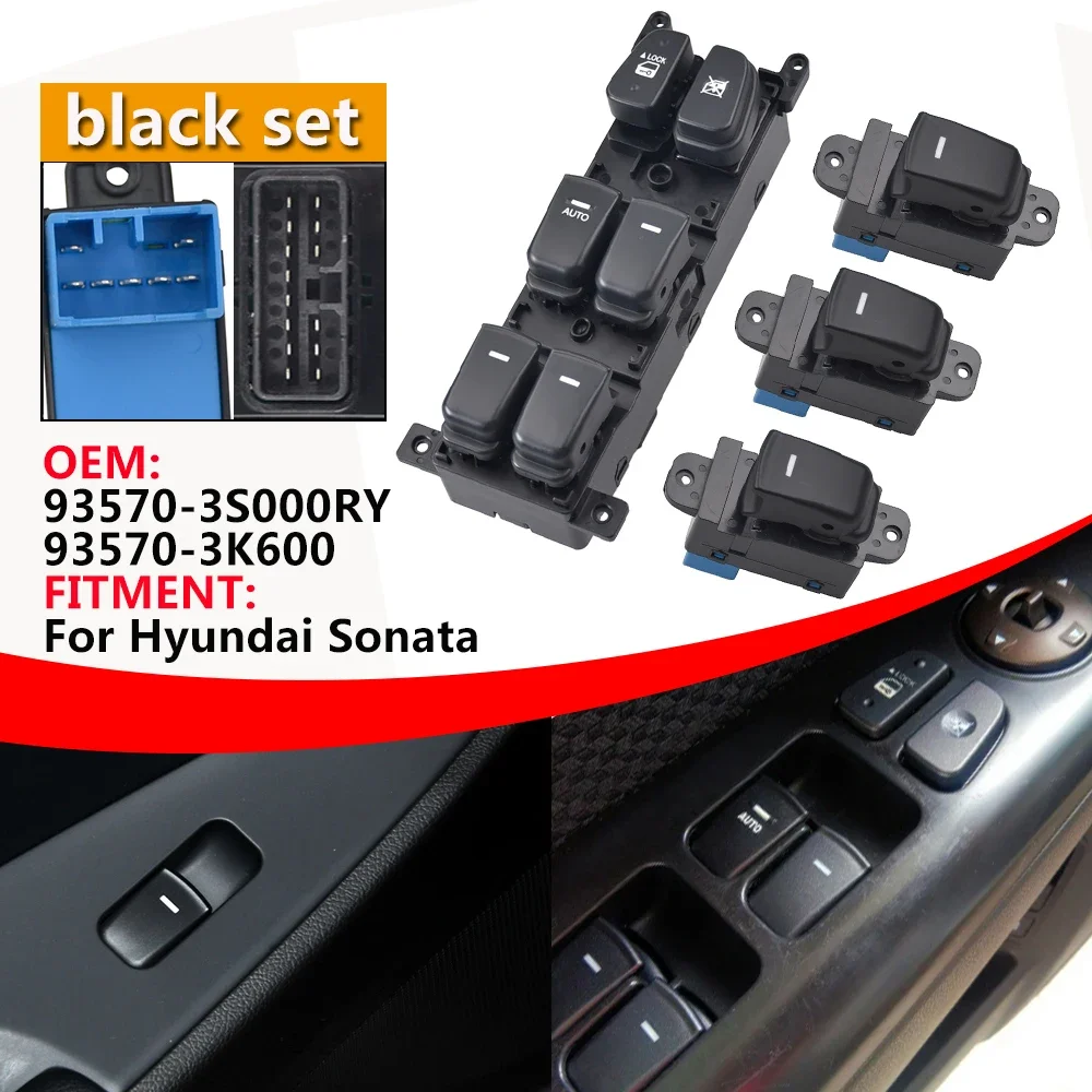 Window Main Switch Glass Lifter Button For Hyundai NF Sonata 2008 2009 2010 93580-3K500 93580-3S000