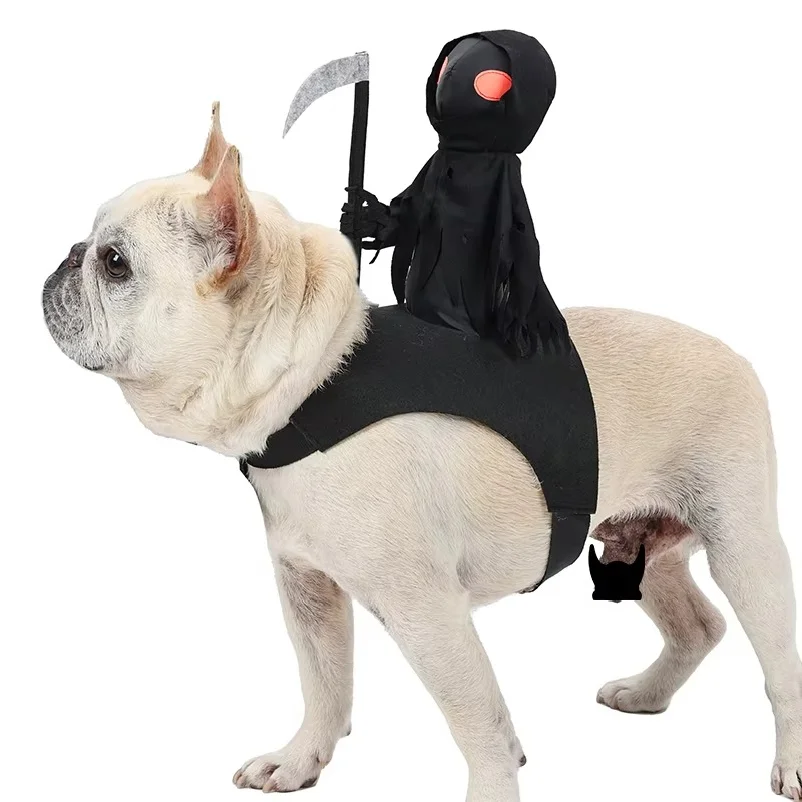 Halloween Pet Costume Dark Harvest Knight Transformation Costume Halloween Funny Pet Costume Dogs Cats Cute Cosplay Costume