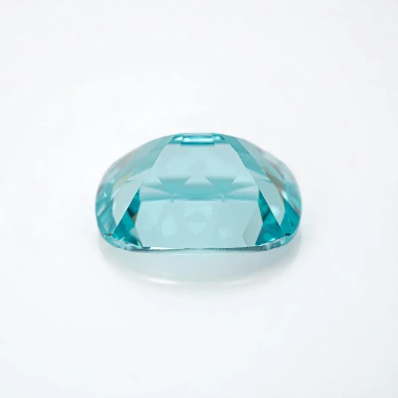 Im Labor gezüchteter Paraiba-Edelstein für DIY-Schmuckherstellung, rechteckiger Schliff für Einlege-Ringe und Halsketten, im Labor hergestellter Paraiba-Turmalin – Detail 5