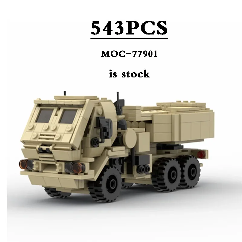 

MOC-77901 Army Series - M142 Military Missile Car Truck Toy Building Block Model 543PCS Truck Model Birthday Gift Christmas Gift