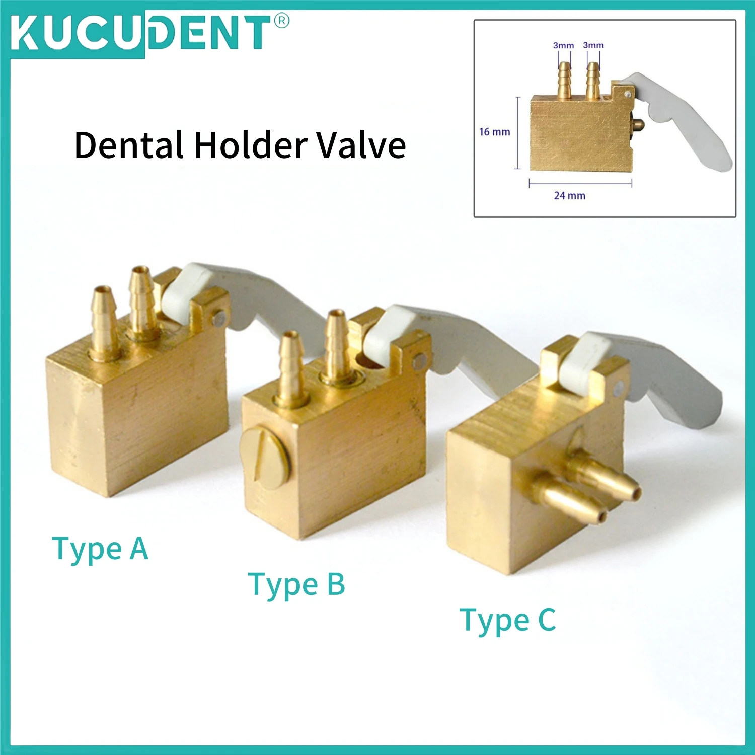 Dental Holder Valve Normal Open Closed Valve Square Switch Rack  Handpiece Hanger Holder Dentist Chair Unit Equipment Spare