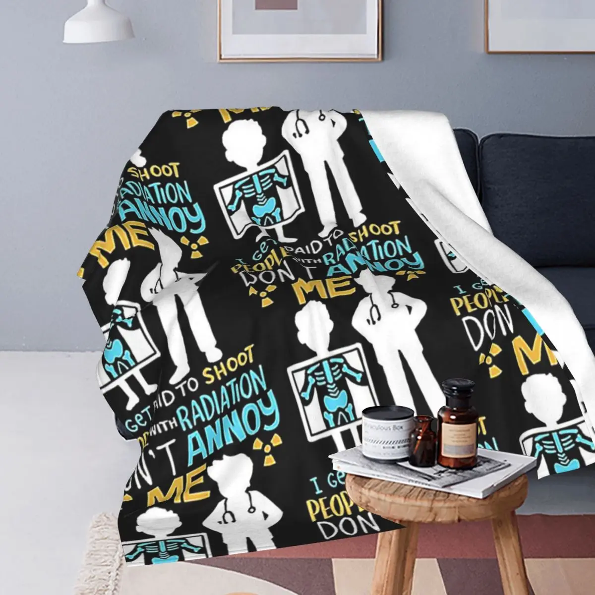 Don't Annoy Me Radiology Radiologist Gift Blanket Soft Warm Flannel Throw Blanket Bedding for Bed Living room Travel Home Couch