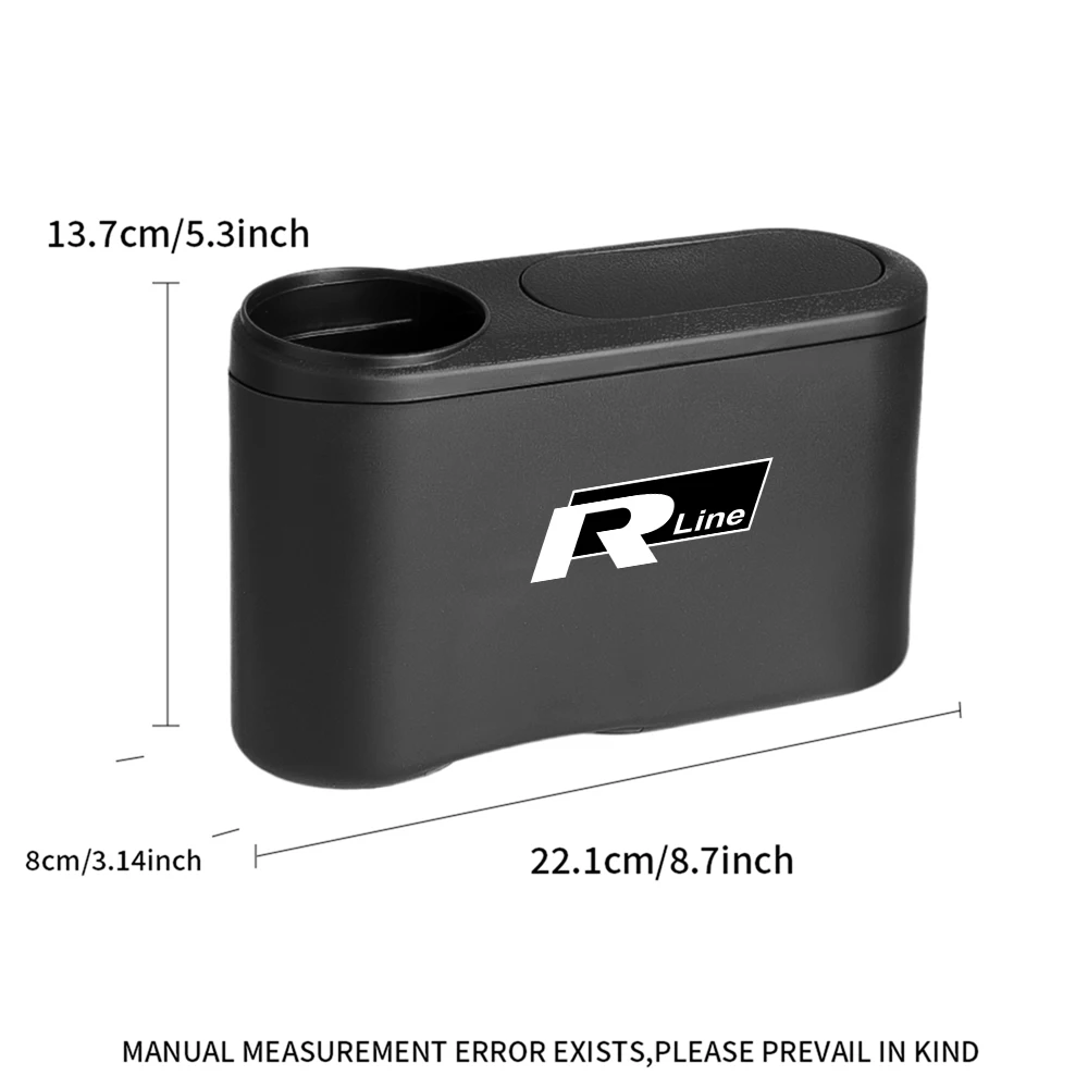 Car trash Hanging plastic Portable can storage box flip-top trash can Car accessories For VW RLINE POLO R Tiguan Jetta GTI Golf