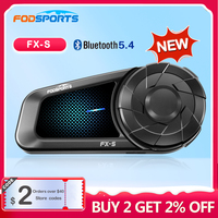 Fodsports FX-S Motorcycle Intercom for Helmet Headset Bluetooth 5.4 Interphone Moto Communicator Handsfree Waterproof