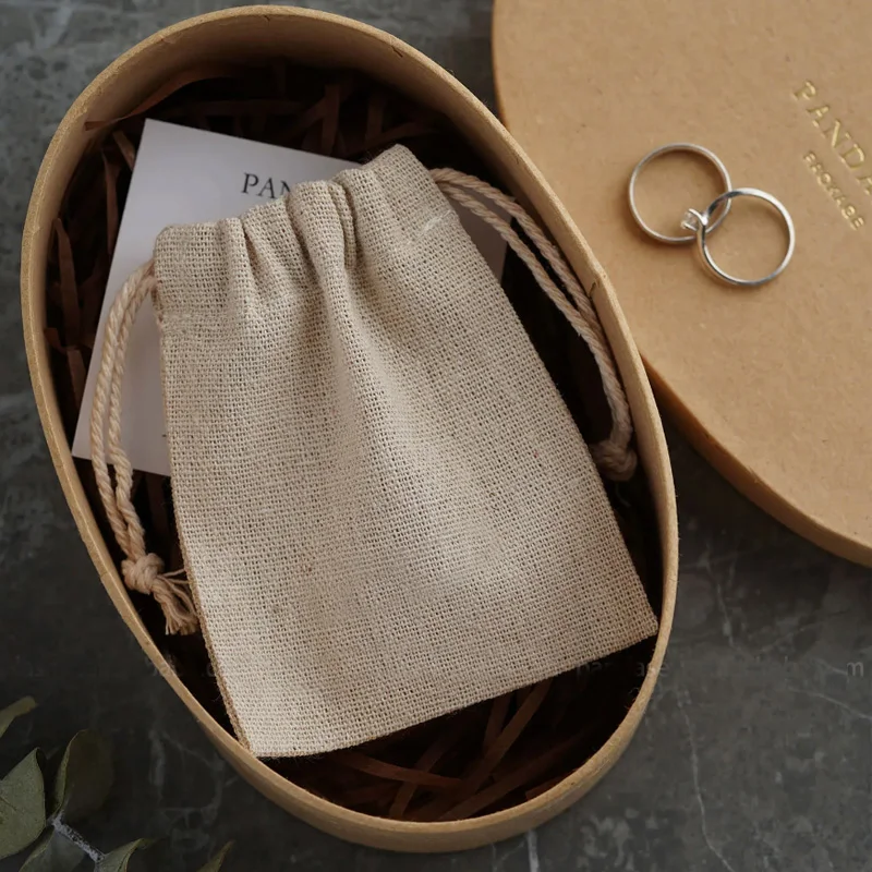 

Natural Linen Gift Bags 5x6cm 7x9cm 8x10cm pack of 50 Makeup Jewelry Jute Packaging Pouches
