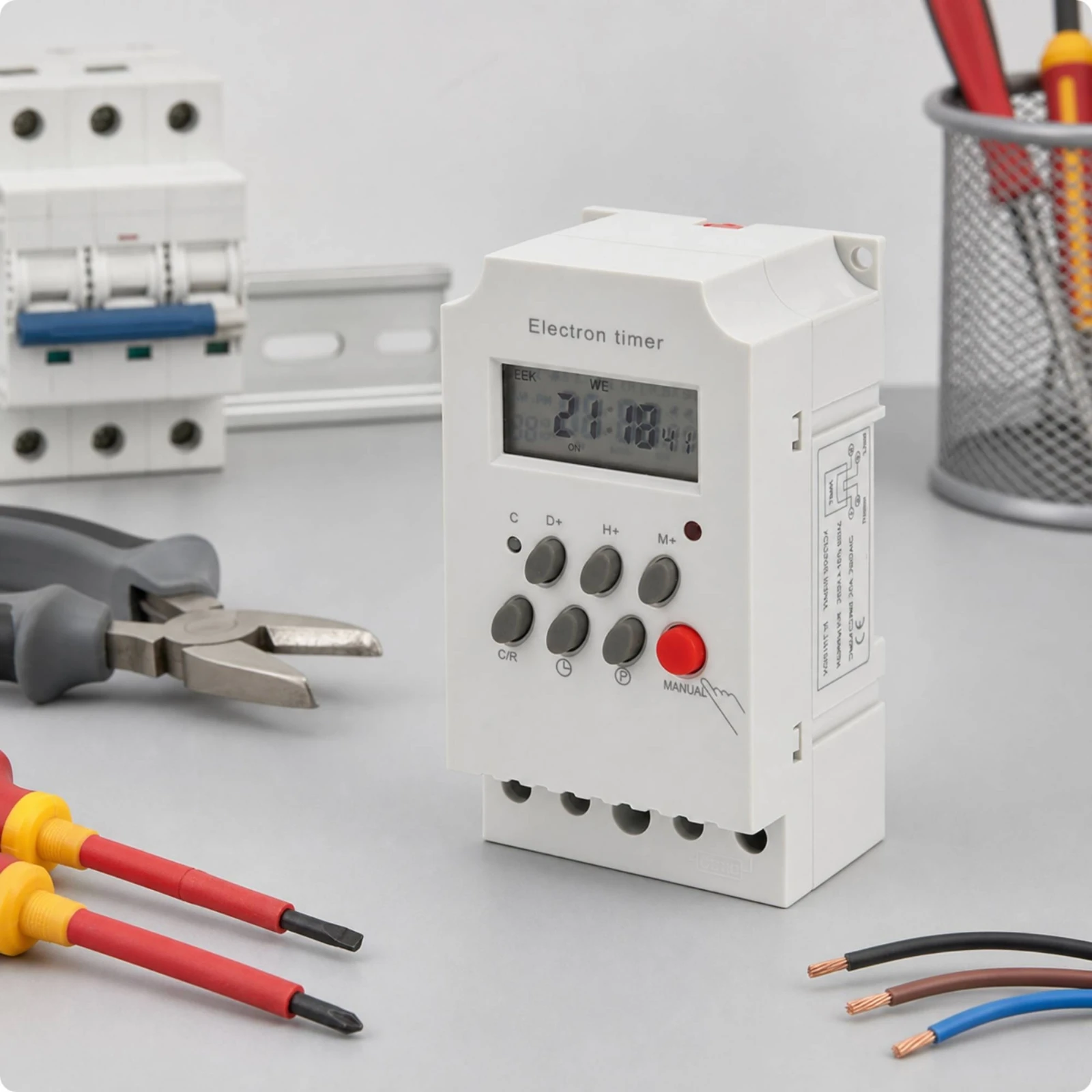 Microcomputer Timer Switch 220V A and C KG316T-II Time Switch Power Relay Controller manual/auto Modes Flame-Retardant