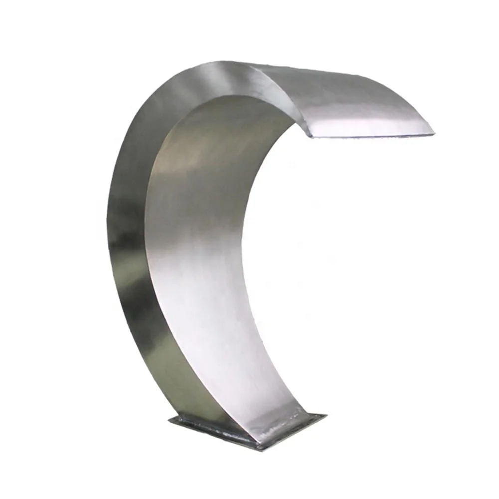 

Decorative Waterfall Pool Accessories Stainless Steel Swimming Pool Curved Waterfall Pool