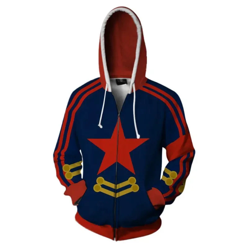 Tengen Toppa Gurren Lagann Cosplay Anime Hoodie 3D Hooded Sweatshirt New Autumn Winter Zipper Jacket Teen Outerwear Casual Coat