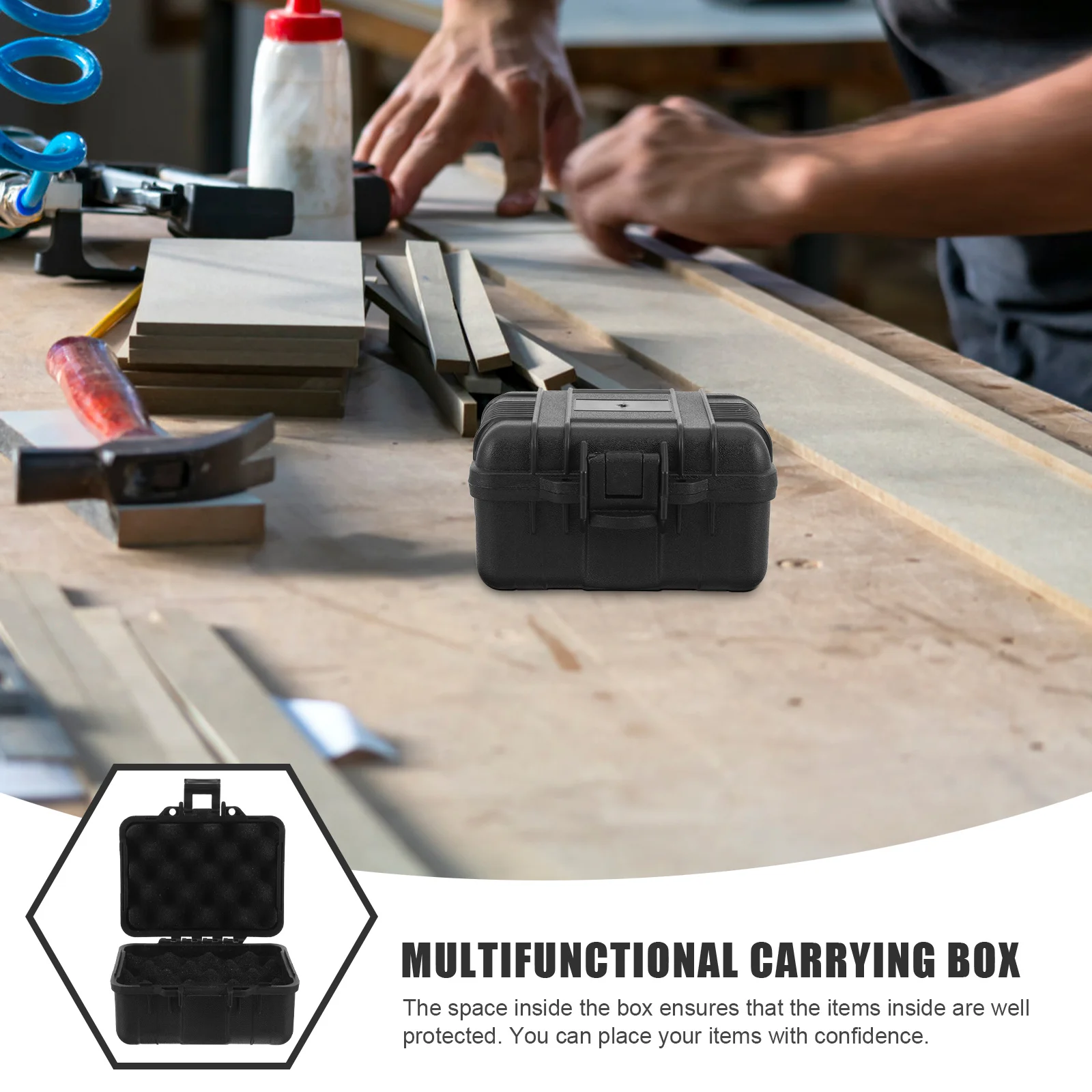 

1pcs Tool Box Large Capacity Medicine Storage Box Thicken Protective Case Portable Handle Tools Organizer For Hardware