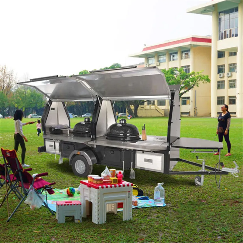 

Mobile BBQ Smoker Grill Vending Machine Food Trailer