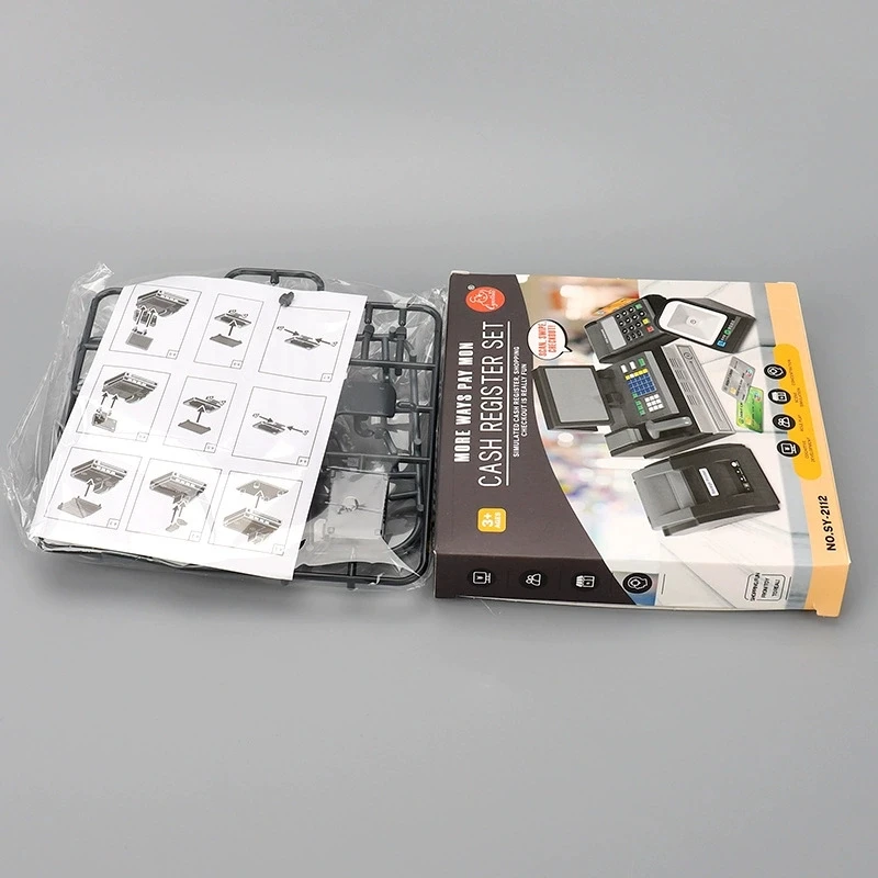 인형 집 POS 기계 놀이 집 인형 슈퍼마켓 카드 기계 출납원 장면 장식 사진 소품 액세서리 선물