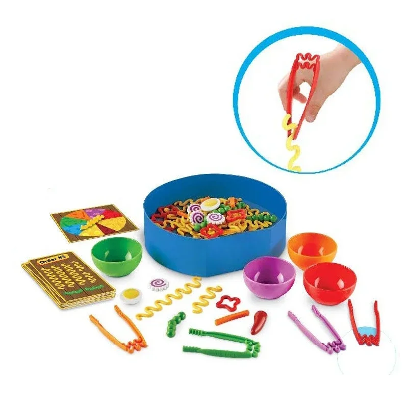 Kindergarten children's fine movement training chopsticks clip noodles board game toys early education puzzle