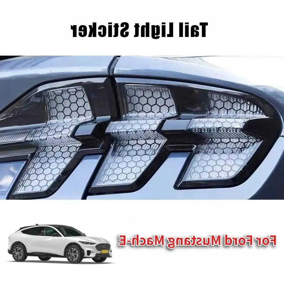 Adesivo fanale posteriore per Ford Mustang Mach-E Adesivi per lampade decorative cellulari a nido d'ape Accessori per la modifica esterna dell'auto