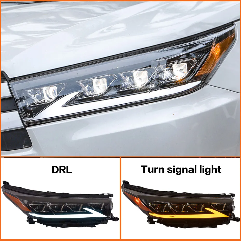 

AKD Car Styling Headlights for Toyota Highlander 2018-2021 LED Headlight DRL Turn Signal Light Led Projector Auto Accessories