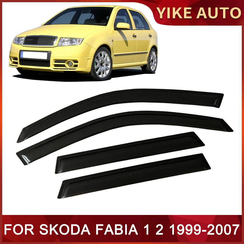 

Window Visor for SKODA FABIA 1 2 1999-2007 Weathershied Door Visor Wind Sun Rain Guards Side Window Wind Deflectors Auto Parts