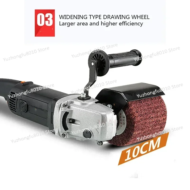 220V 2800W Portable Electric Polisher Metal Wood Wire Drawing Grinding Machine With Grinding Wheel