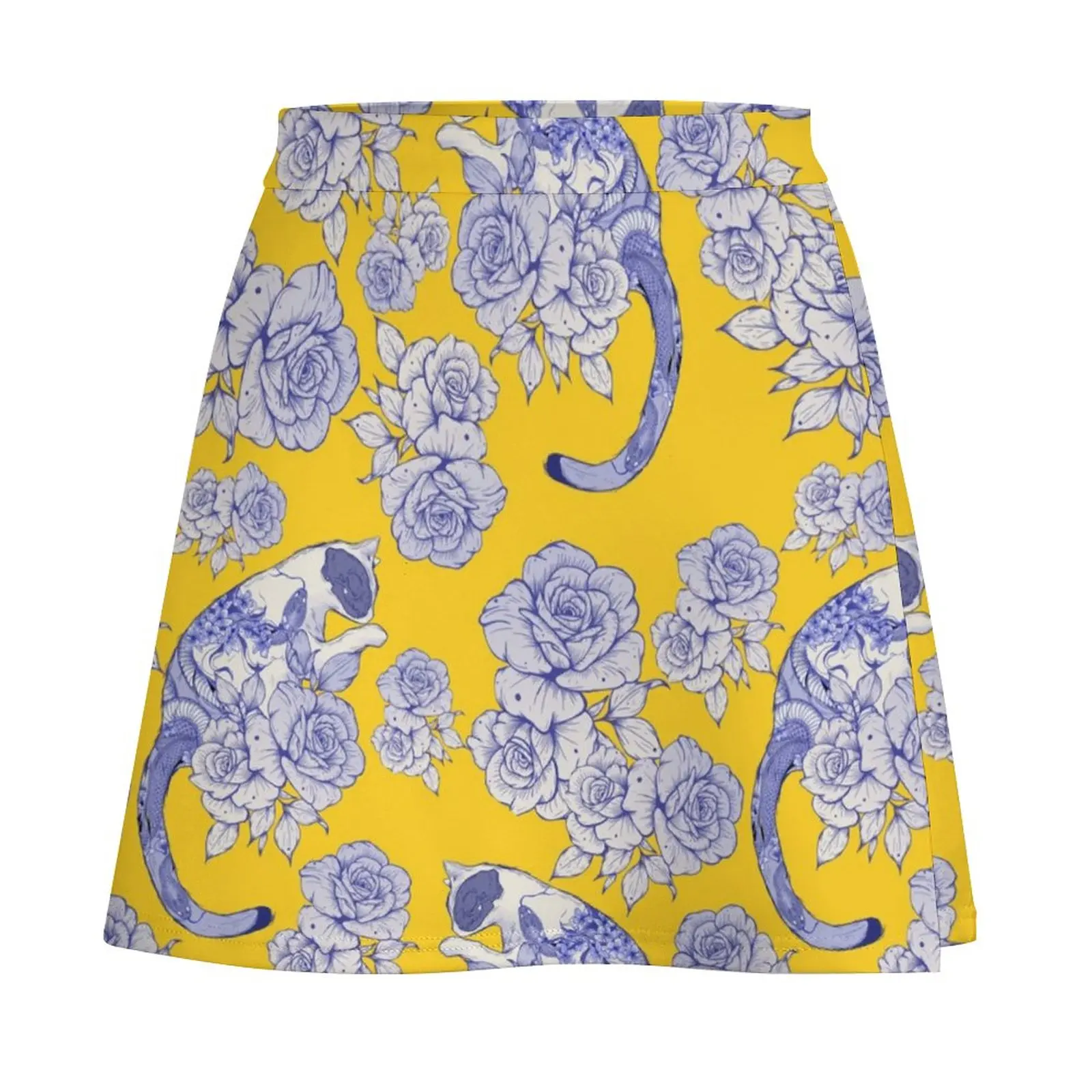 Cat With snake Tattoo Mini Skirt cute skirt night club outfit korean style clothes women 2023