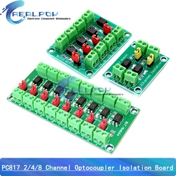 PC817 2 4 8 Channel Optocoupler Isolation Board Voltage Converter Adapter Module 3.6-30V Driver Photoelectric Isolated Module